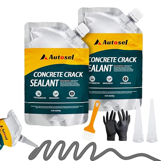 Concrete Crack Filler, High Elasticity Cement Crack Repair Sealant, by AutoselHomeSolutions