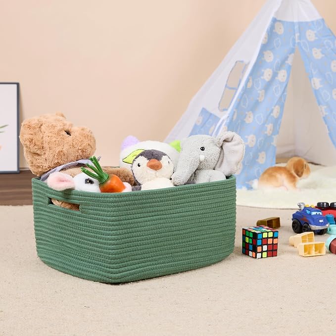 MiniArk Large Storage Baskets for Shelves, Baby Nursery, Toy Baskets Box - Image 5