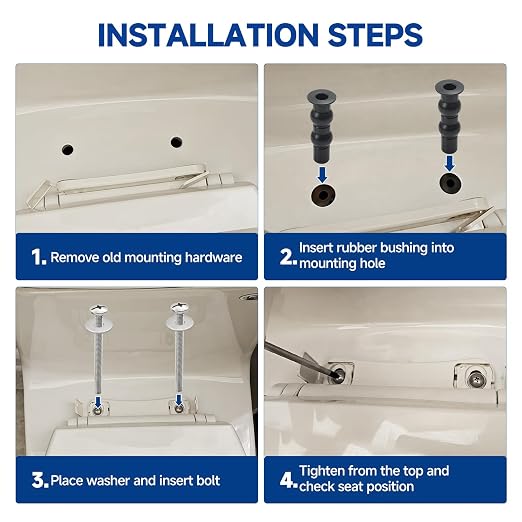 THU651 Toilet Seat Mounting Bolts Hardware Kit Compatible - Image 8