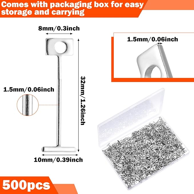 700 Pcs 1/16" Replacement Steel Needles Tile Leveling System 1.5mm Leveler - Image 2