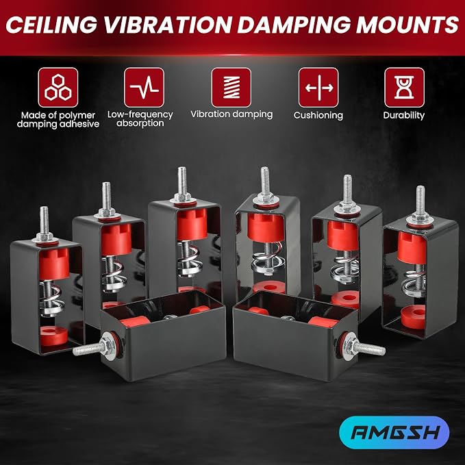 Ceiling Vibration Damping Mounts 110Lb Capacity, 1.2” Deflection | 8 Pack - Image 3