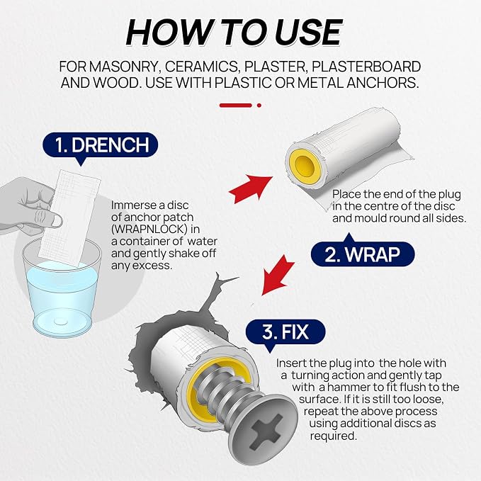 WRAPNLOCK Drywall Anchor Repair Kit - Image 4