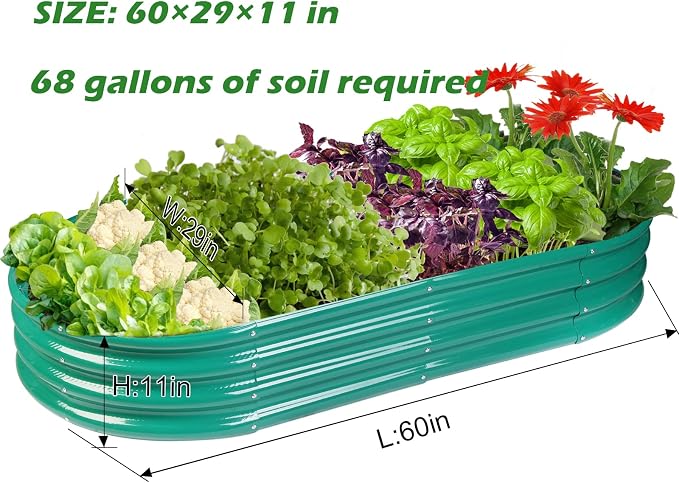 Rakukiri Raised Garden Bed GRS Certified Galvanized Planter Box Outdoor - Image 3