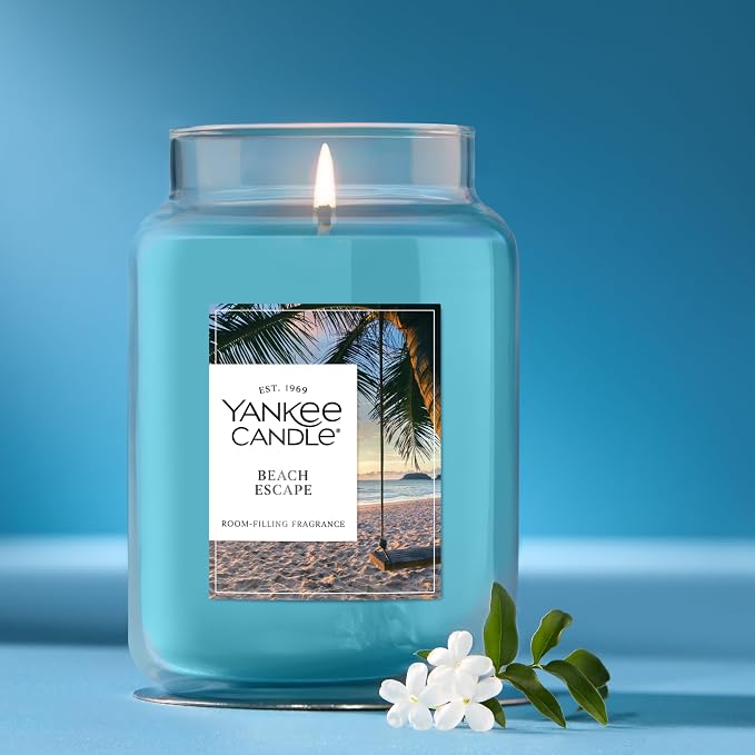 Yankee Candle Beach Escape Scented Candle, 22oz Large Jar - Image 4