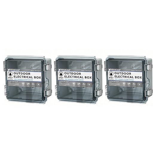 NineLeaf 6x6x4 Outdoor Electrical Box IP67 Weatherproof Junction Box, by NineLeaf