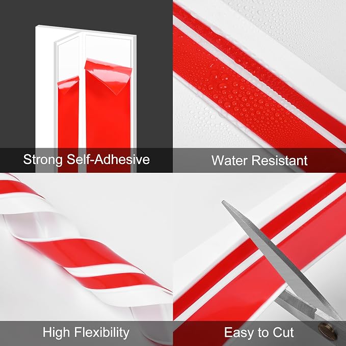 ToLanbbt T-Shaped Door Draft Stopper 1.97 in x 20 FT Silicone Weather Stripping - Image 5