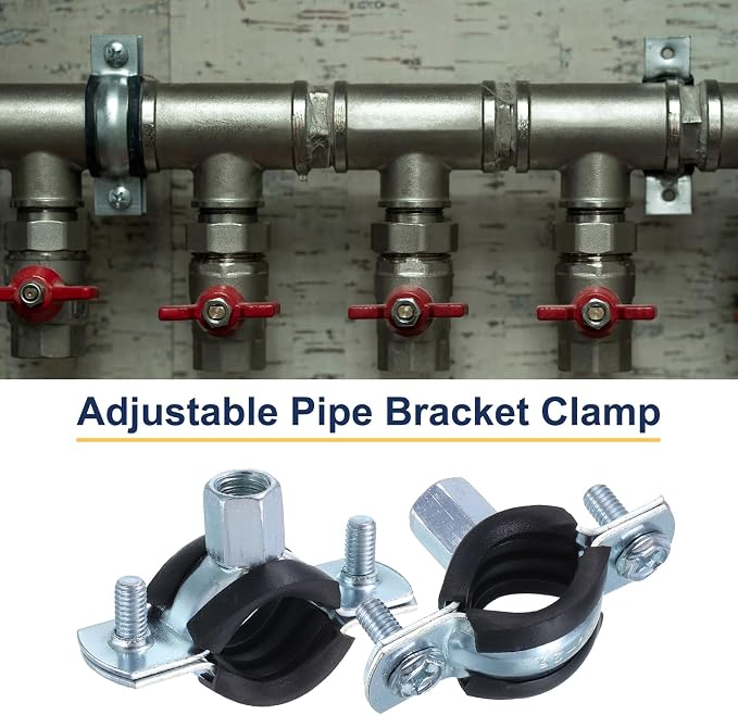 uxcell 6 Pcs Split Ring Pipe Hanger, 20mm/0.8inch Adjustable Pipe Bracket Clamp - Image 4