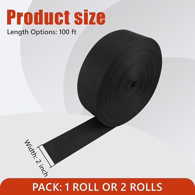 Convivium 100Ft HVAC Duct Strap 2pcs, Tight-Weave Nylon Duct Support Webbing - Image 3