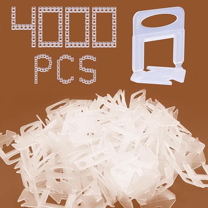 Tanzfrosch 4000 PCS Tile Leveling System Clips 1/8'' 4000-Piece Tiles Leveler - Image 2