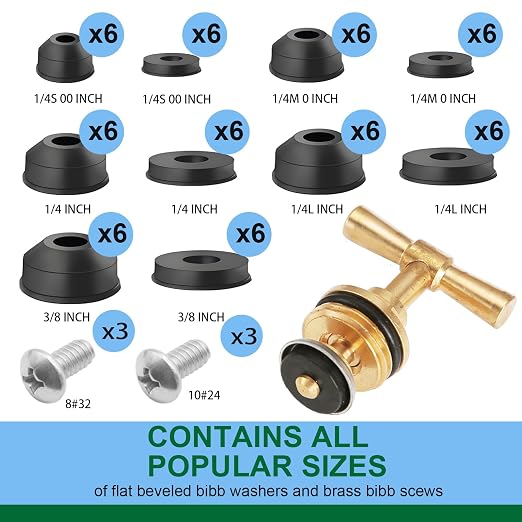 37 Sizes 1075Pcs 3-in-1 Home Universal Rubber Washers Assortment Kit Faucet - Image 3