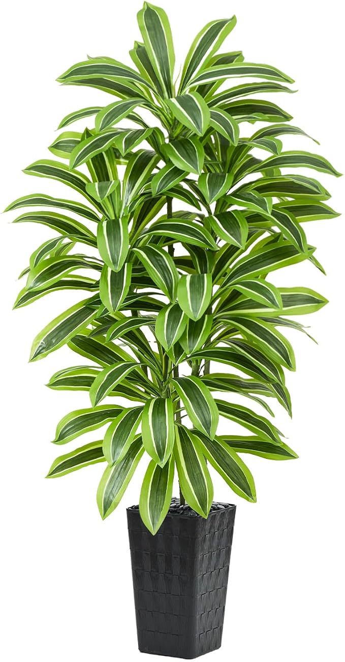 Artificial Yellow Dracaena Tree Indoor, 6FT Tall Fake Floor Plants by TXABL