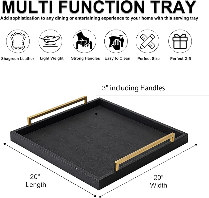 Extra Black Large Serving Tray - Image 3