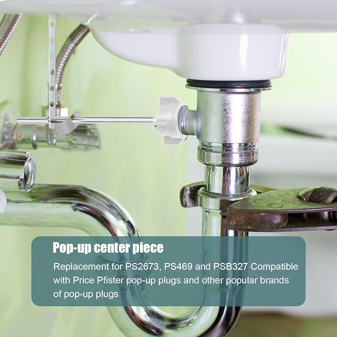 2pcs Sink Drain Parts, Lavatory Pop Up Center Piece Assembly - Image 7