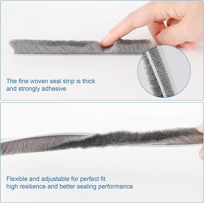 33 Ft Weather Stripping Windows Doors 0.35" Wide x 0.6" Thick | Weather - Image 4