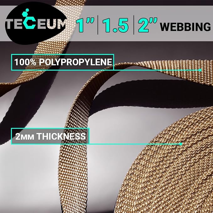 Webbing Strap, 3/4" to 2", 10-50 Yds, EDC gear, backpack repair and pet dog - Image 2