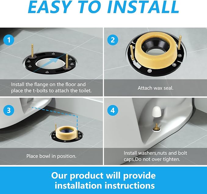 MENNTY Toilet Flange Repair Kit, Extra Thick Wax Ring, Fits 3" or 4" Pipe - Image 4