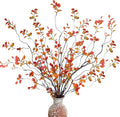 8 Pcs Fall Stems Artificial Ficus Branches, 47.2 Inch Faux Eucalyptus Stems by Cherica