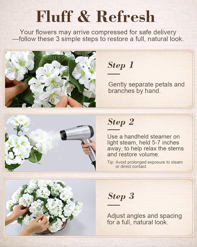 Artificial Flowers for Outdoors – 12 Bundles of UV-Resistant Artificial - Image 8