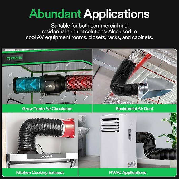 VIVOSUN 4 Inch 8 Feet Flexible Aluminum Ducting - Image 6