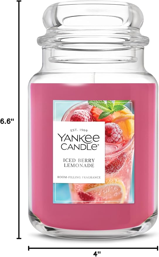 Yankee Candle Iced Berry Lemonade Scented Candle, 22oz Large Jar - Image 9