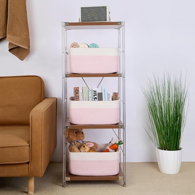 MiniArk Large Storage Baskets for Shelves, Baby Nursery, Toy Baskets Box - Image 4