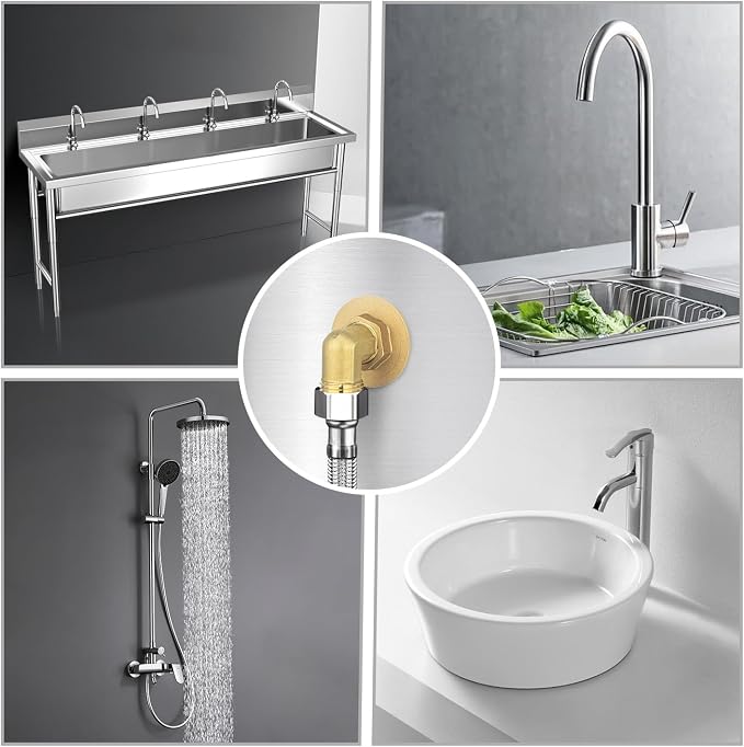 Wall Mount Commercial Faucet Installation kit, Brass 2 Pack Backsplash Mount Set - Image 7