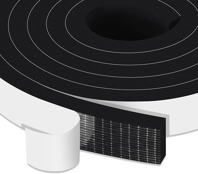 Heavy-Duty Foam Strip for Doors Windows, Energy Saving, 1/2x1/2in | Blocks by Trisiki