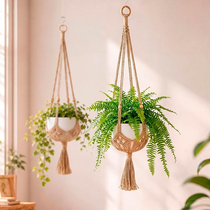 Shappy 2 Pack Boho Macrame Plant Hanger by Shappy