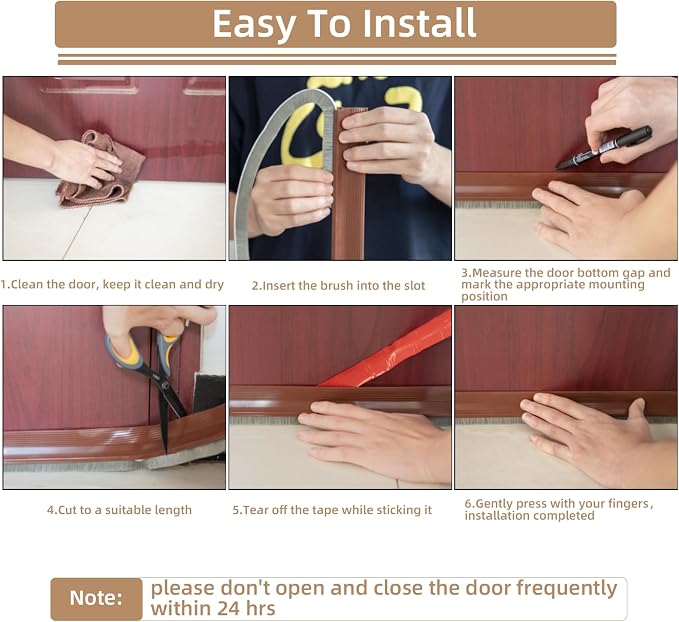 KNEELISA 39”X 2 Pack Door Sweep Brush Bottom Exterior & Interior, Silicone | - Image 7