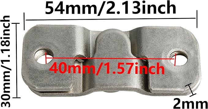 16PCS Flush Mount Bracket, 43x19mm Interlocking Furniture Connector, Stainless - Image 2