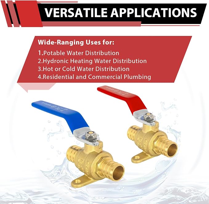 2PC EFIELD 3/4" Crimp Pex Ball Valve - Image 5