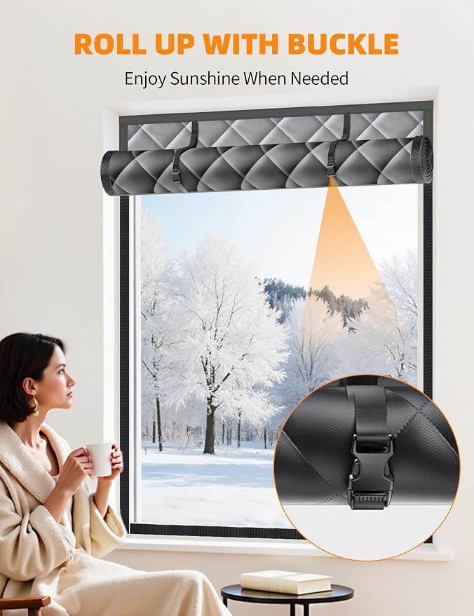 Window Insulation for Winter, 31″×57″ Thermal Window Cover, Dual-Sided - Image 5