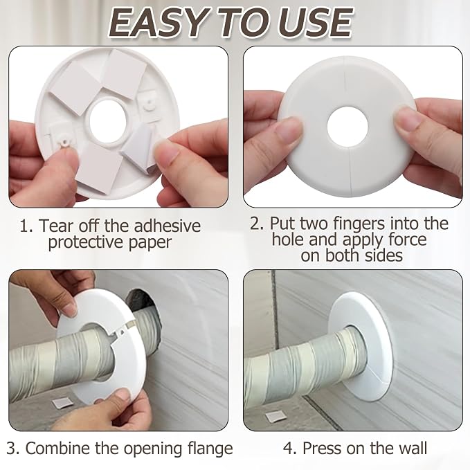 2 Pcs Wall Split Flange, Plumbing Cover Plates - Image 5