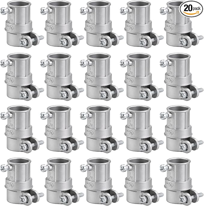 1/2" Squeeze EMT to Flex Coupling, cULus Listed, 20 Pack | Zinc die-cast by AIRTAK