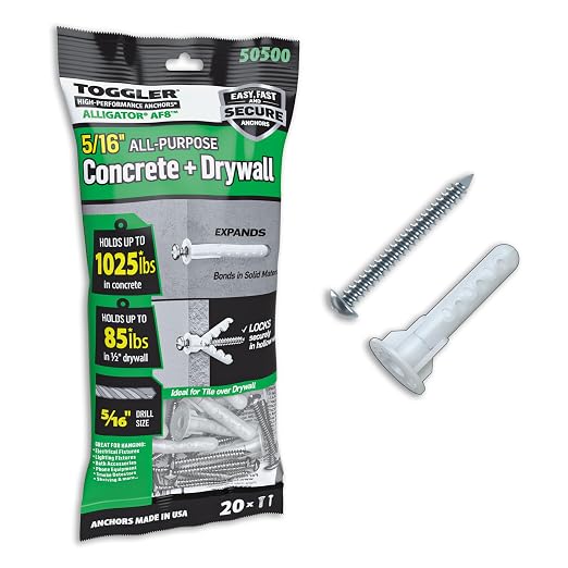 TOGGLER Alligator AF8 Wall Anchors by TOGGLER