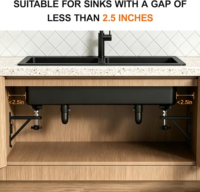 4 Pack Carbon Steel Undermount Sink Brackets - Image 3