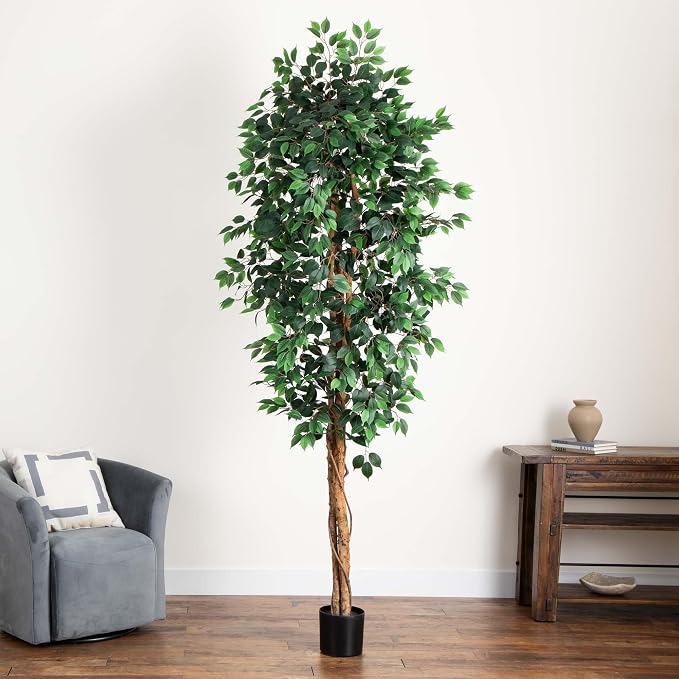 Nearly Natural 9ft. Artificial Ficus Tree - Image 4