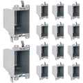 1-Gang Old Work Outlet Box, 14 Cubic Inch Single Gang PVC Electrical Box Swing by OhLectric