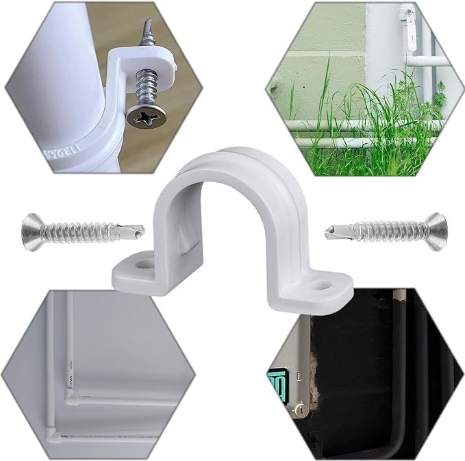 10 Set PVC Pipe Strap Clamps, SCH 3/4 in | Pvc Pipe Strap Clips, Two Hole - Image 5