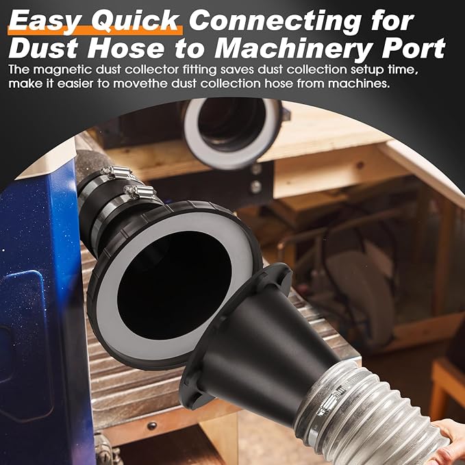 4" to 2.5" Magnetic Dust Collection Fittings - Image 3