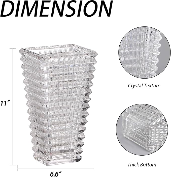 MCMCNCUIU Crystal Glass Vase, Large Crystal Vases - Image 6