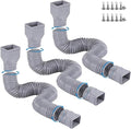 plusgutter Rain Gutter Downspout Extensions Flexible, Drain Downspout Extender by plusgutter