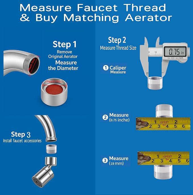 Faucet Adapter, Female 3/4"-27 TPI to Male 55/64"-27 TPI | Chrome Brass Faucet - Image 3