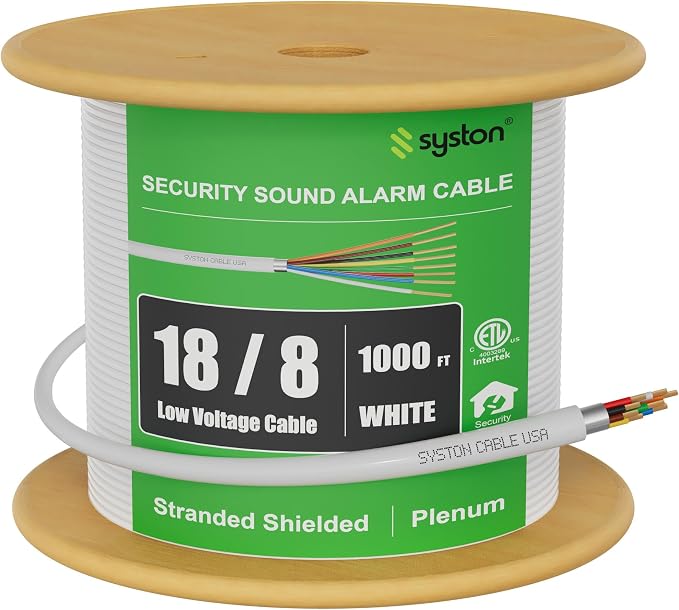 SYSTON 18/8 Fire Security Burglar Station Sound Alarm Control Cable Wire by SystonCableTechnology