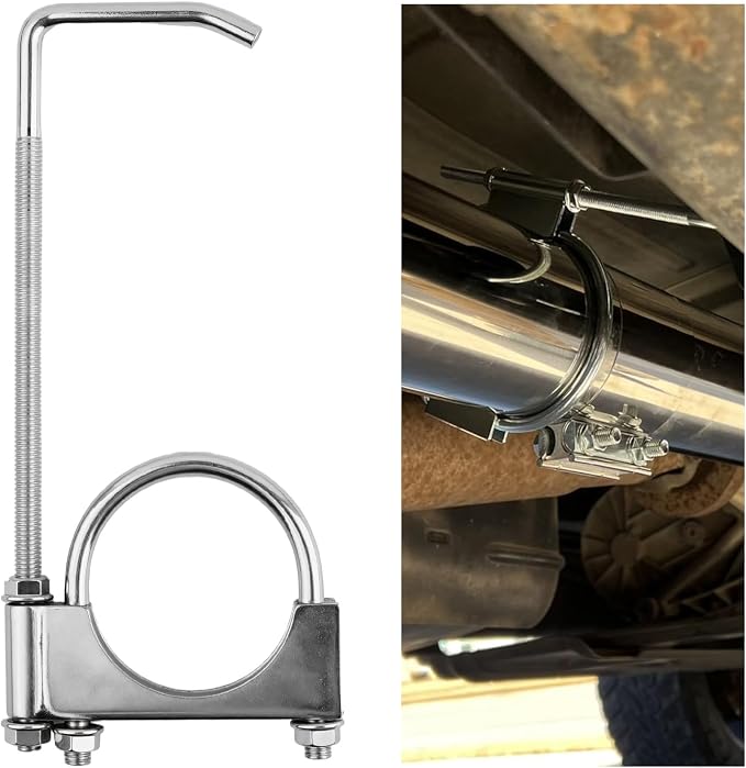 2.5 Inch Exhaust Hangers, Heavy Duty Adjustable 2.5 Exhaust Clamp by Unknown