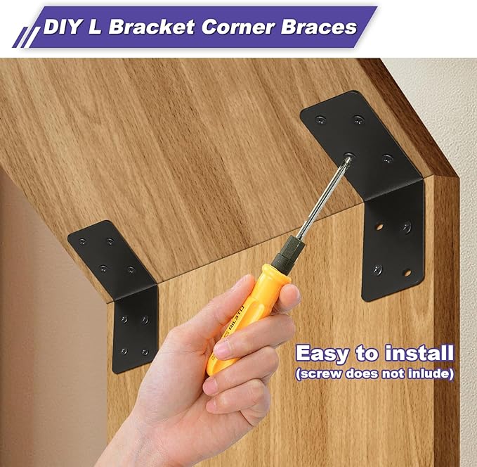 20Pcs Corner Braces, Right Angle Bracket | 2mm Steel Raised Garden Bed Corner - Image 6