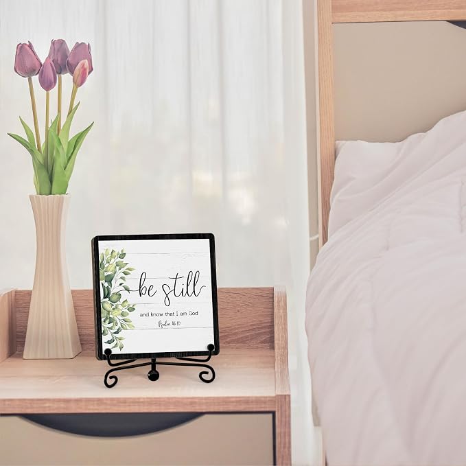Home Decor, Farmhouse Be Still And Know That I Am God Shelf Decor - Image 3