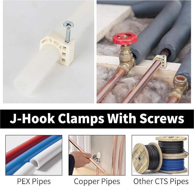 50 Pack 1/2" Half Clamps J-Hook - Image 5