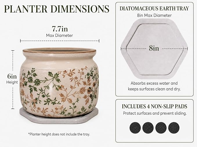 Country Cottage Ceramic Plant Pots - Image 3