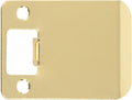 Round Corner Extended Lip Strike Plate, 2-1/4" x 2-1/2", Polished Brass by StoneHarborHardware